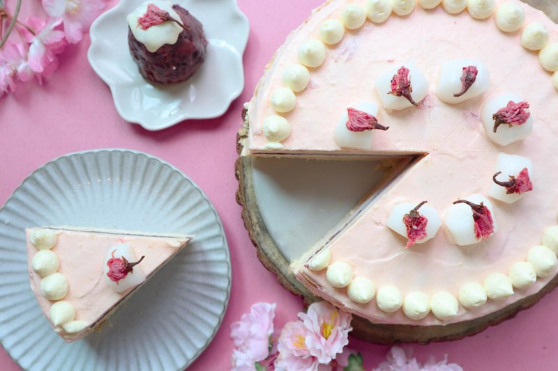 【独家蛋糕】白玉樱花豆沙千层 - 蛋糕/甜点 - 新鲜食材 粉红色