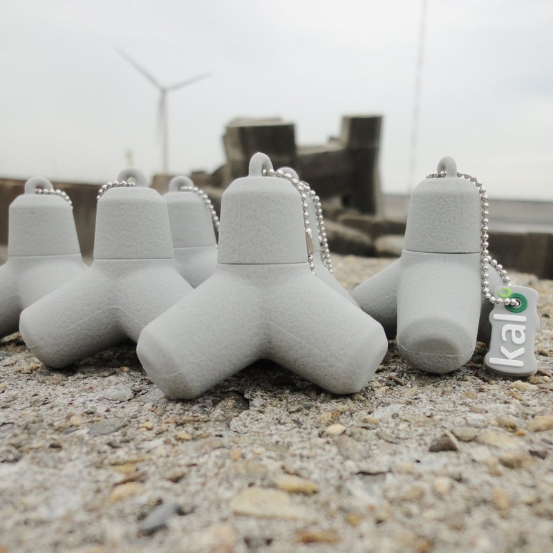 Kalo卡乐创意 消波块硅胶随身碟 USB 8G 16G 圣诞 文创 - U盘 - 硅胶 灰色