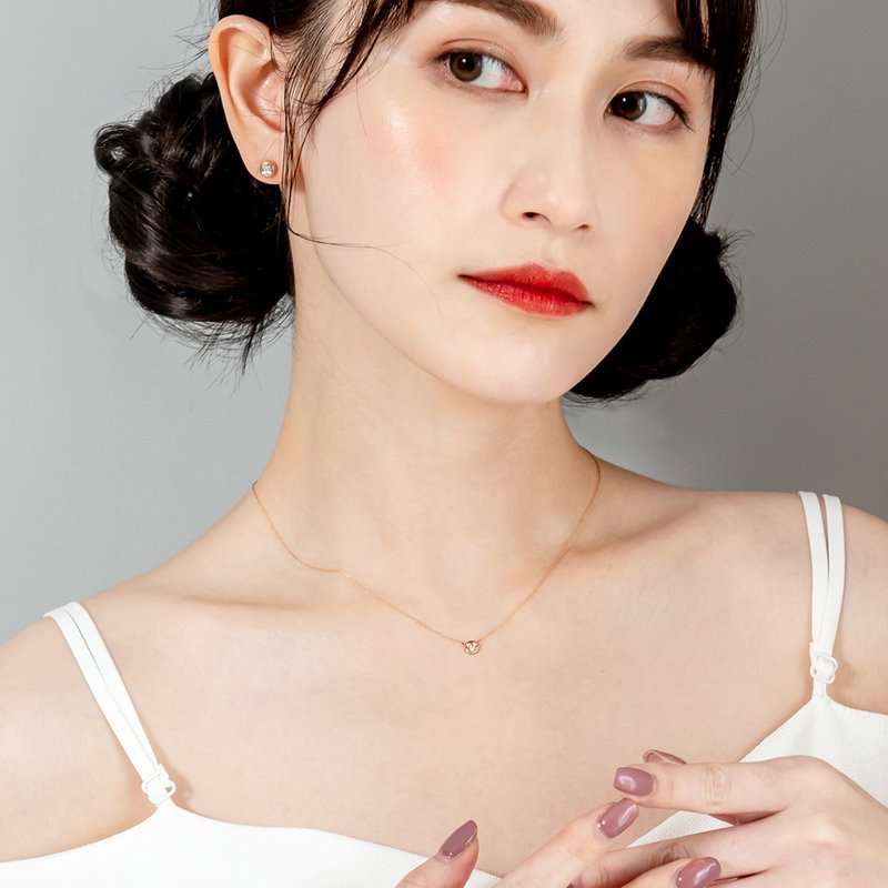 京华钻石 迪士尼 Disney 10K 玫瑰金 米奇与米妮系列 钻石项链 - 项链 - 钻石 