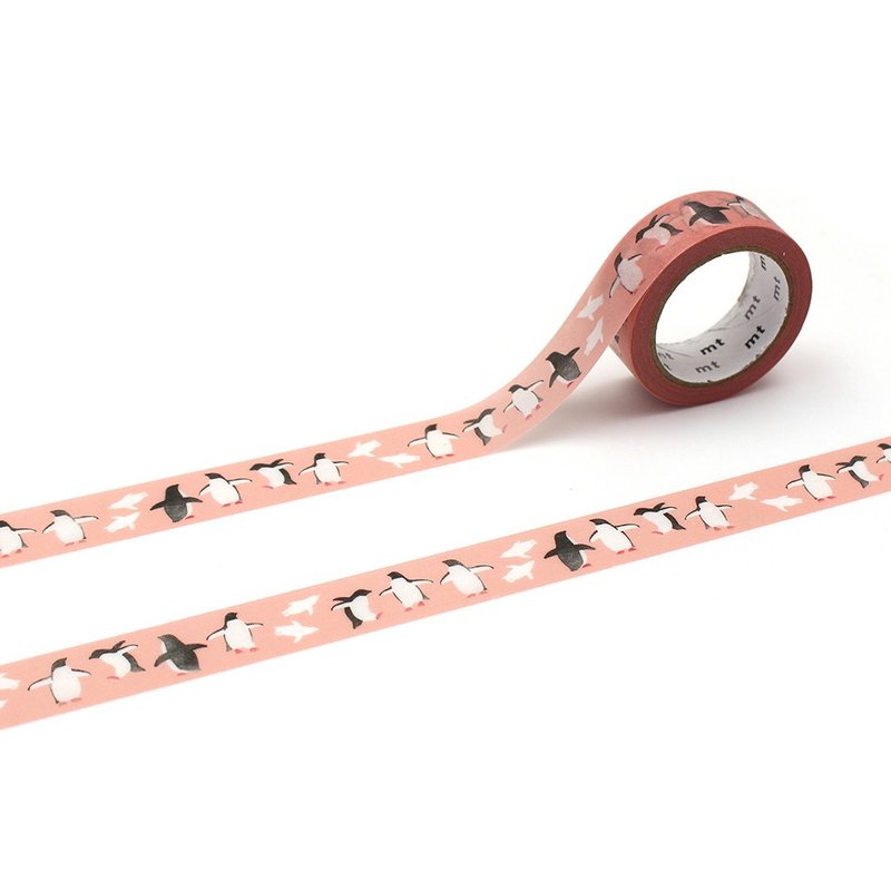mt x maruichikyu 和纸胶带 / 阿德利企鹅 (MTMARU09) - 纸胶带 - 纸 粉红色