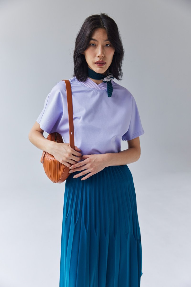 Chevron Top 針織上衣 - 女装上衣 - 棉．麻 紫色