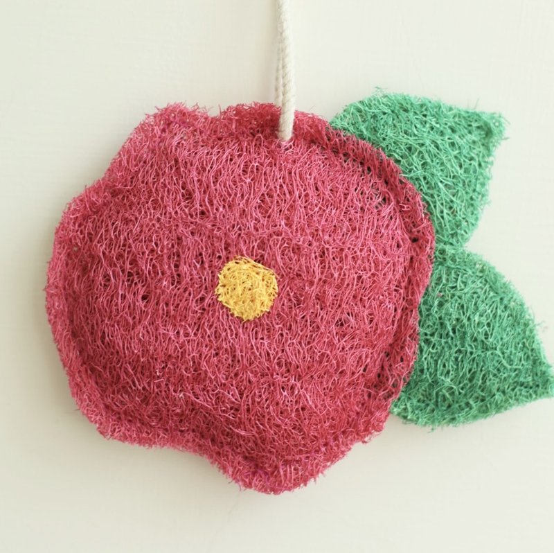 洗刷刷-欢乐沐浴菜瓜布-山茶花 - 卫浴用品 - 植物．花 粉红色