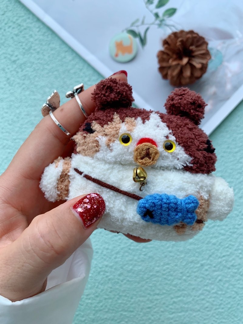 手工原创三花猫耳机套钩织耳机套苹果无线耳机AirPods Pro - 手机壳/手机套 - 棉 
