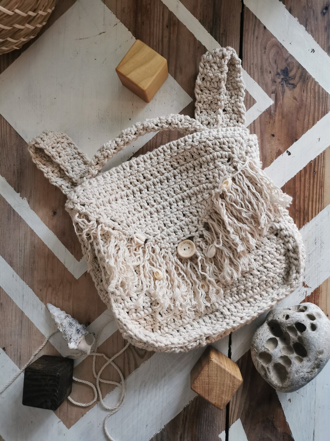 Little Backpack Boho Bag crochet pattern|Crossbody Bag|Straw Backpack|bali bag - 手工艺教程/工具书 - 其他材质 