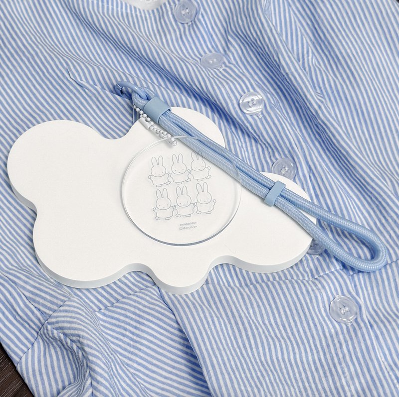 【Pinkoi x miffy】Happy Together手机挂绳X透明浅蓝线吊牌款 - 手机配件 - 塑料 