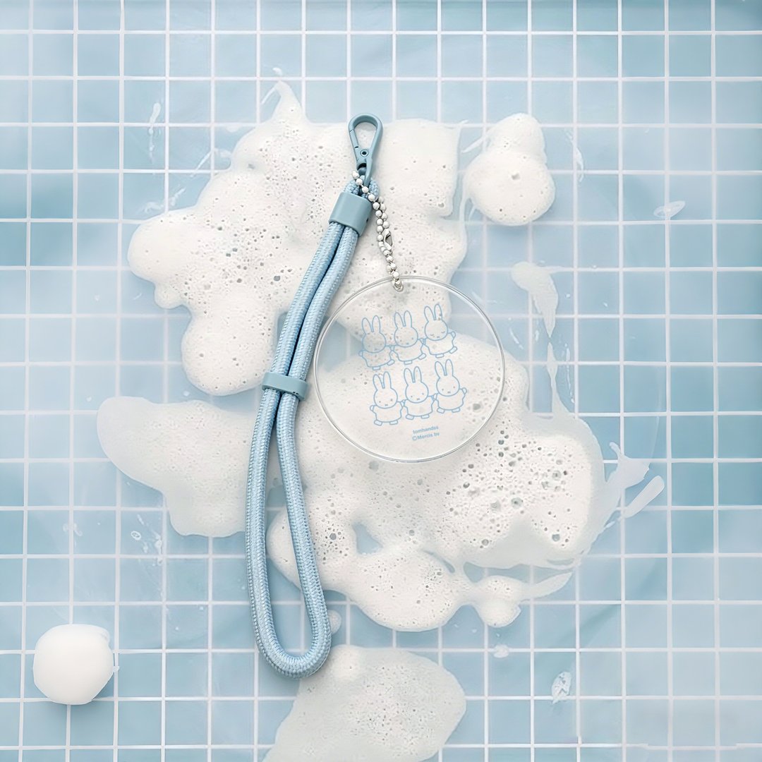 【Pinkoi x miffy】Happy Together手机挂绳X透明浅蓝线吊牌款 - 手机配件 - 塑料 