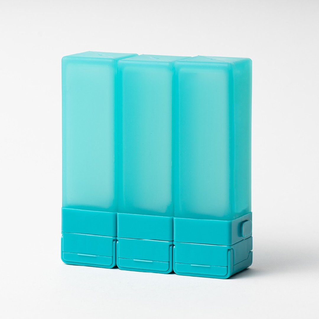 Suzzi 积木旅行分装瓶 海洋蓝绿L 100ml-三件旅行组 - 收纳用品 - 硅胶 绿色