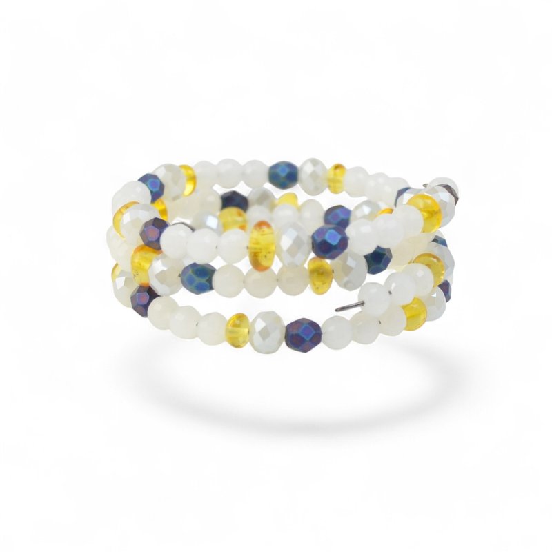 波罗的海琥珀珠玻璃手链  天然宝石 VV62 - 手链/手环 - 宝石 多色