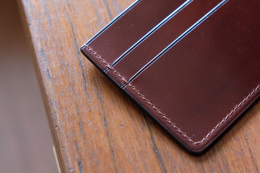 MILDY HANDS - Card Wallet 01 - 马臀皮卡片夹 shell cordovan - 皮夹/钱包 - 真皮 咖啡色