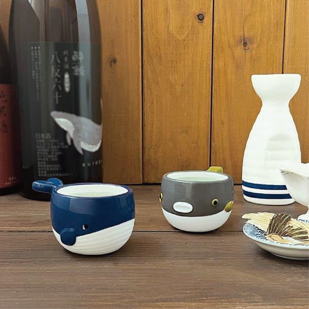 日本Decole 餐具 - 鲸鱼小酒杯 - 酒杯/酒器 - 陶 