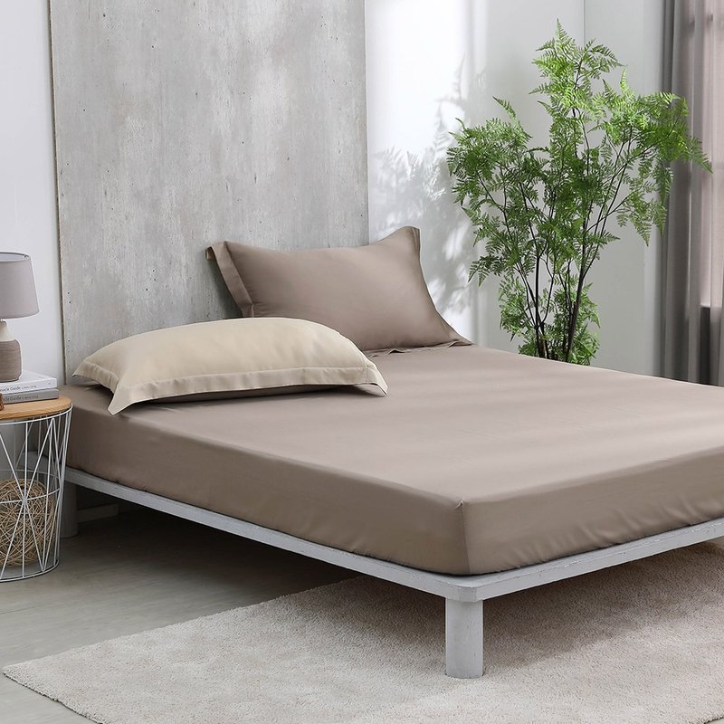 鸿宇 300织天丝 床包枕套组 芙米勒(单人/双人/加大/特大) - 寝具 - 其他材质 咖啡色