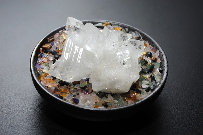 宝石级超闪鱼眼石沸石丛聚晶簇A2 矿石/水晶/灵修/开运/招财/破煞 - 摆饰 - 水晶 