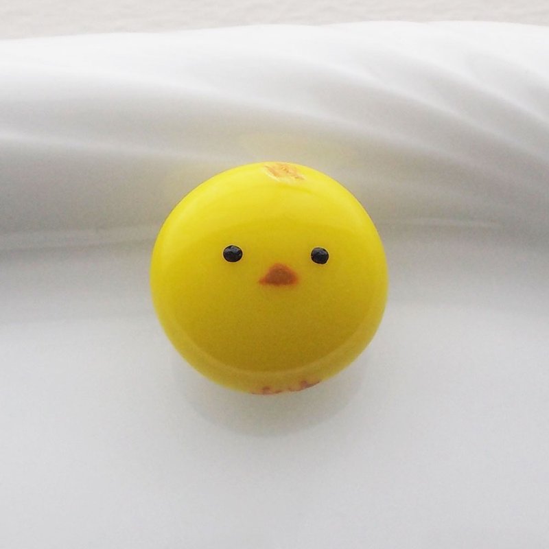 鸡仔玻璃饰扣 发束 - 其他 - 玻璃 黄色