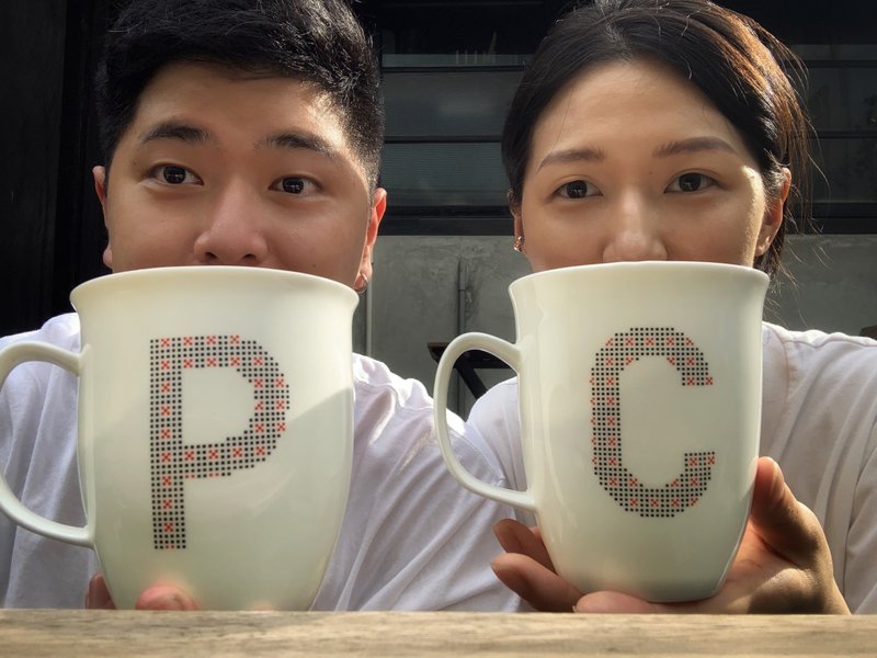 英文字母杯 - 其他杯子 - 瓷 白色