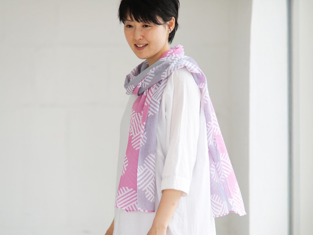 Gauze stole Kasane's color ~ Wish thread ~ - 丝巾 - 棉 