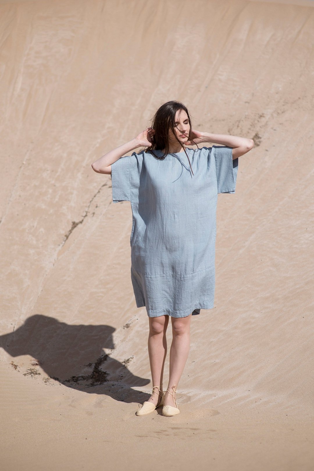Linen Dress Motumo 16S9 - 洋装/连衣裙 - 亚麻 多色