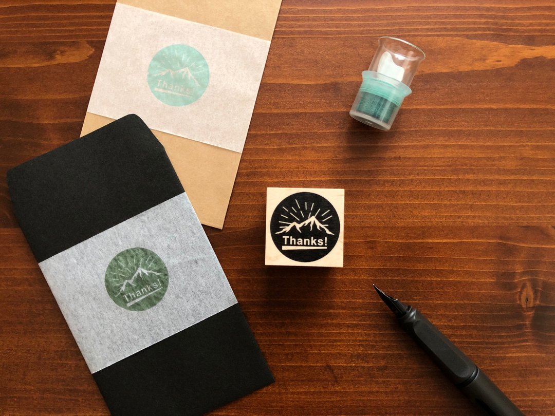 Resonate in the mountains [Thanks] Hanko - 印章/印台 - 其他材质 白色