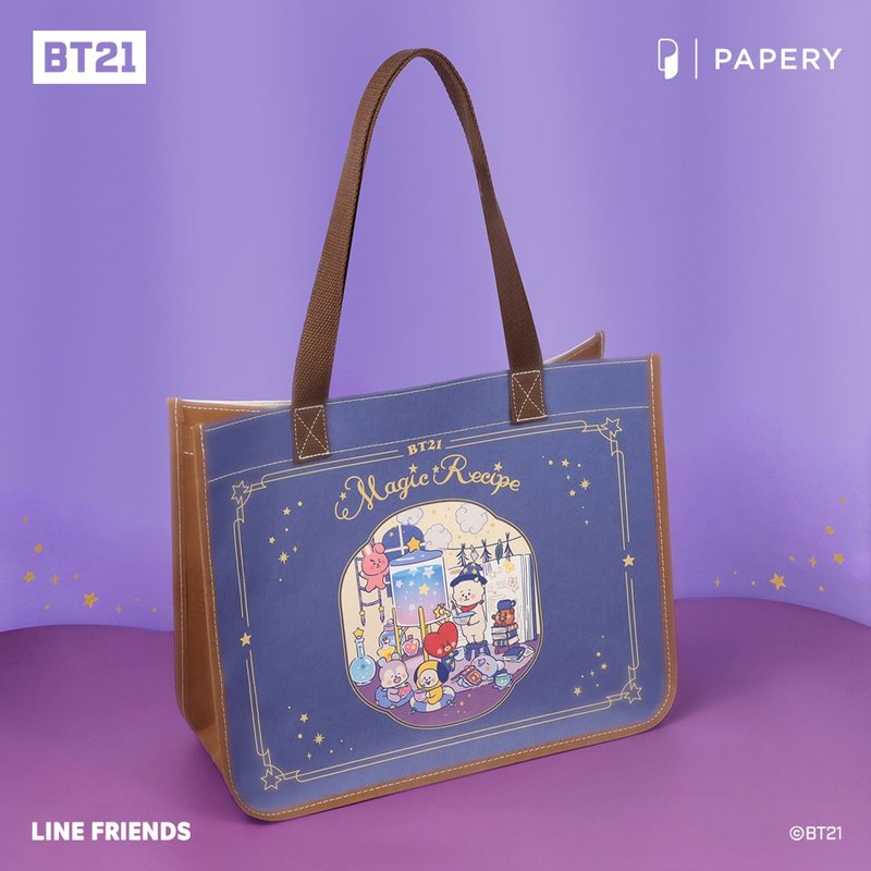 环保方形托特包 BT21 MAGIC RECIPE EDITION - 侧背包/斜挎包 - 其他材质 