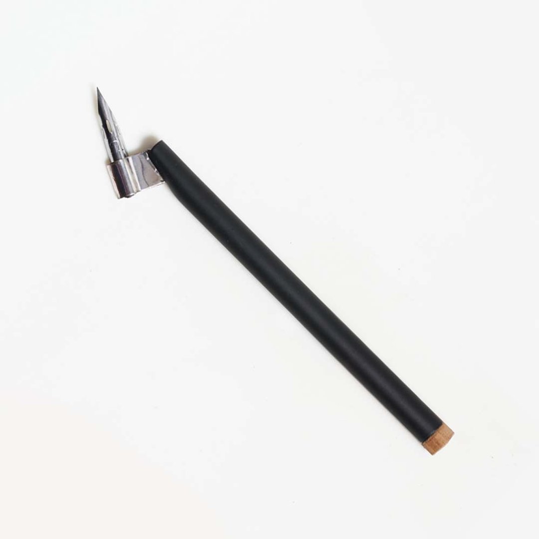 Pica Oblique pen (Flat Black) - 蘸水笔 - 其他金属 黑色