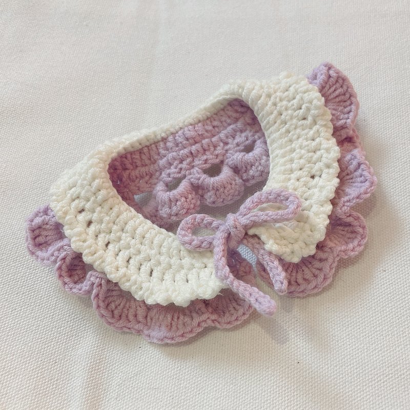 l 手工毛线编织 l 宠物针织项圈兜兜领巾口水巾 - 项圈/牵绳 - 棉．麻 多色