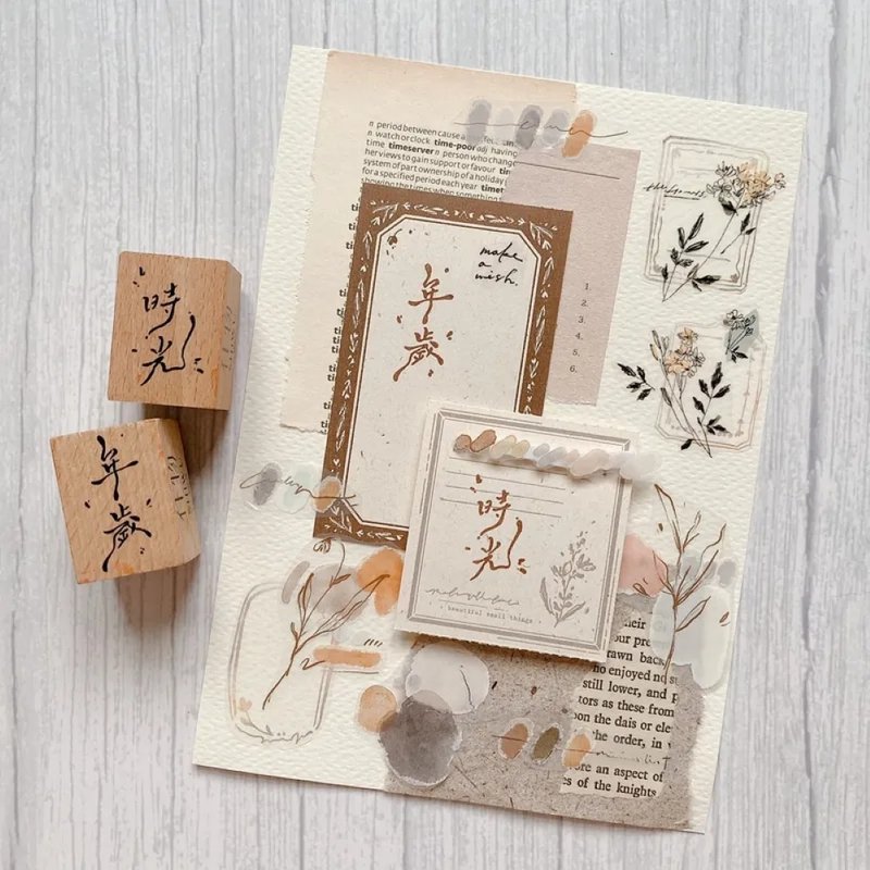 日常手写系打印章 时光 - 印章/印台 - 木头 