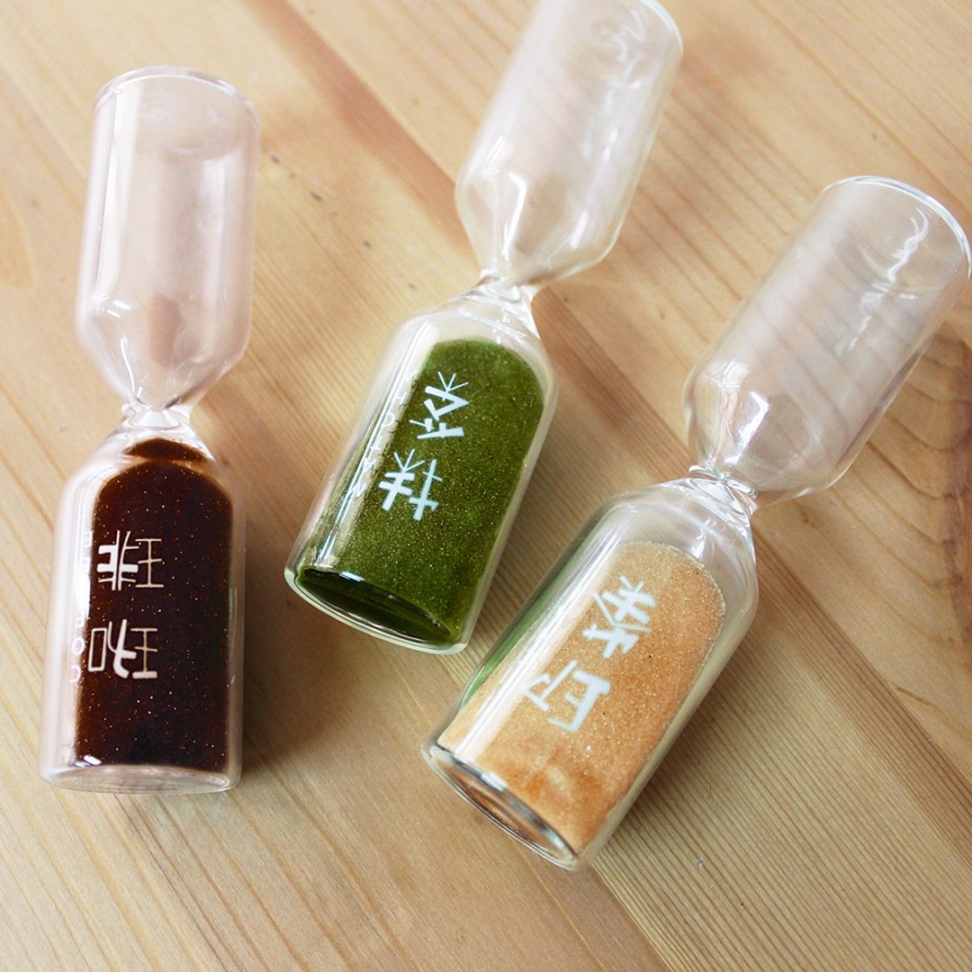 流动沙漏沙漏 - 时钟/闹钟 - 玻璃 黄色