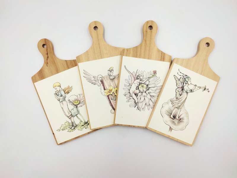 花神恋曲划卡小砧板 - 摆饰 - 木头 