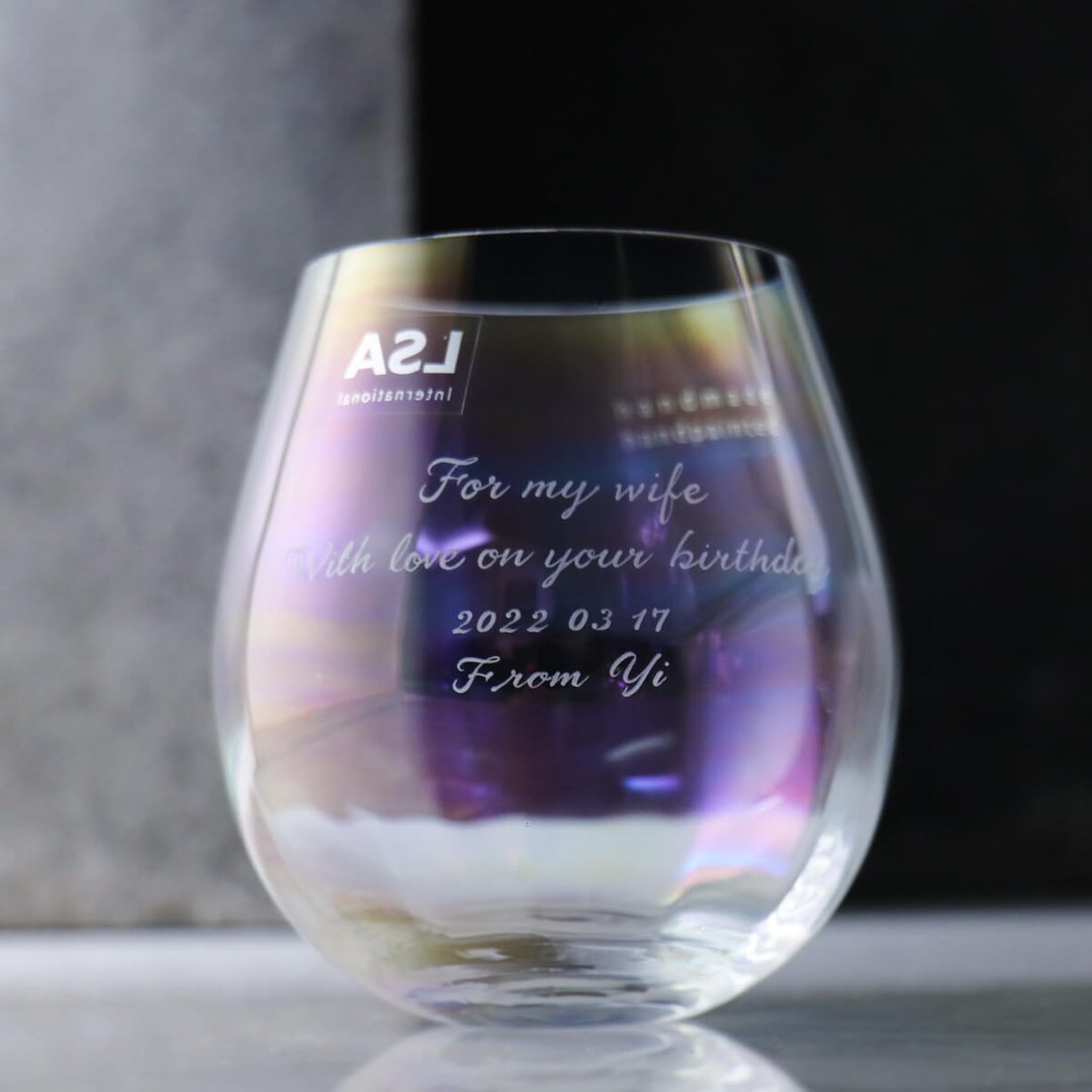 425cc【Rainbow渐变手工杯】(多文字版)英国LSA Pearl威士忌杯 - 酒杯/酒器 - 玻璃 多色