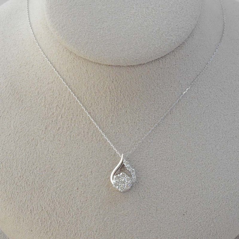 雫形吊坠 钻石项链 日本制造 日本直送 - 项链 - 宝石 