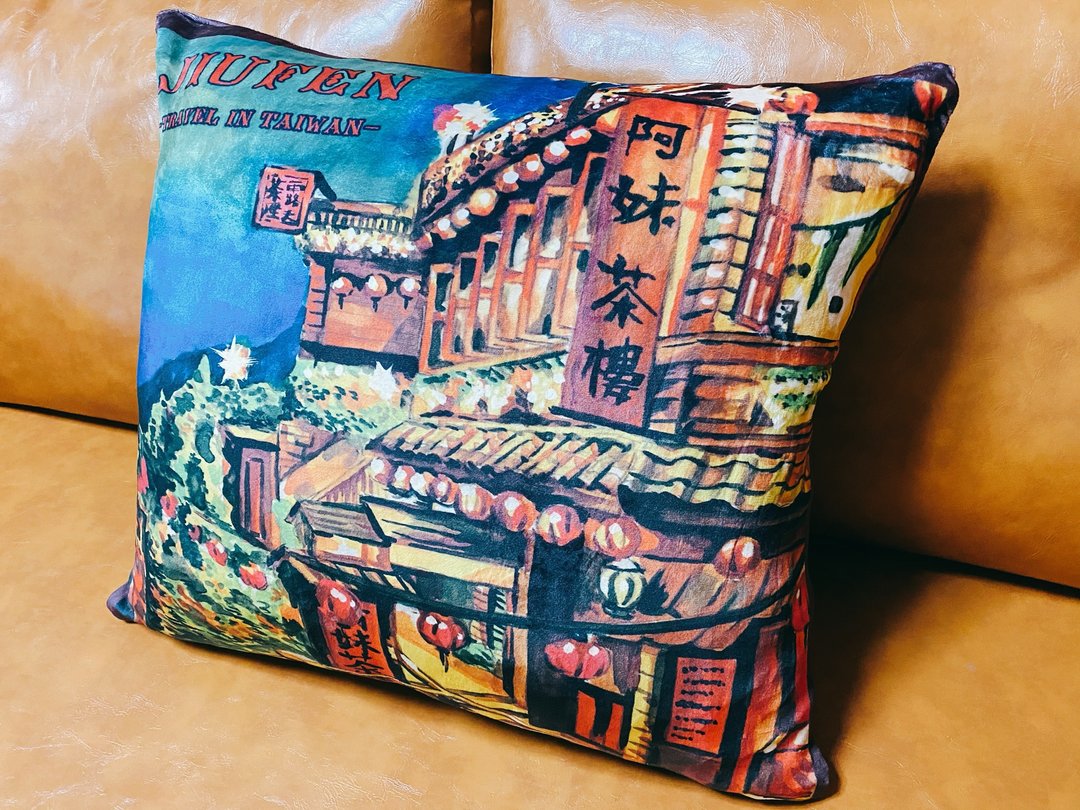 怀旧抱枕 Taiwan style throw pillow-九份夜色 - 枕头/抱枕 - 聚酯纤维 多色