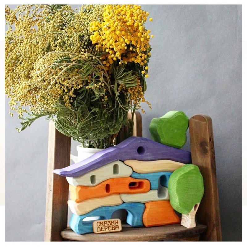 游戏建筑系列 南方木屋组 - 玩具/玩偶 - 木头 多色