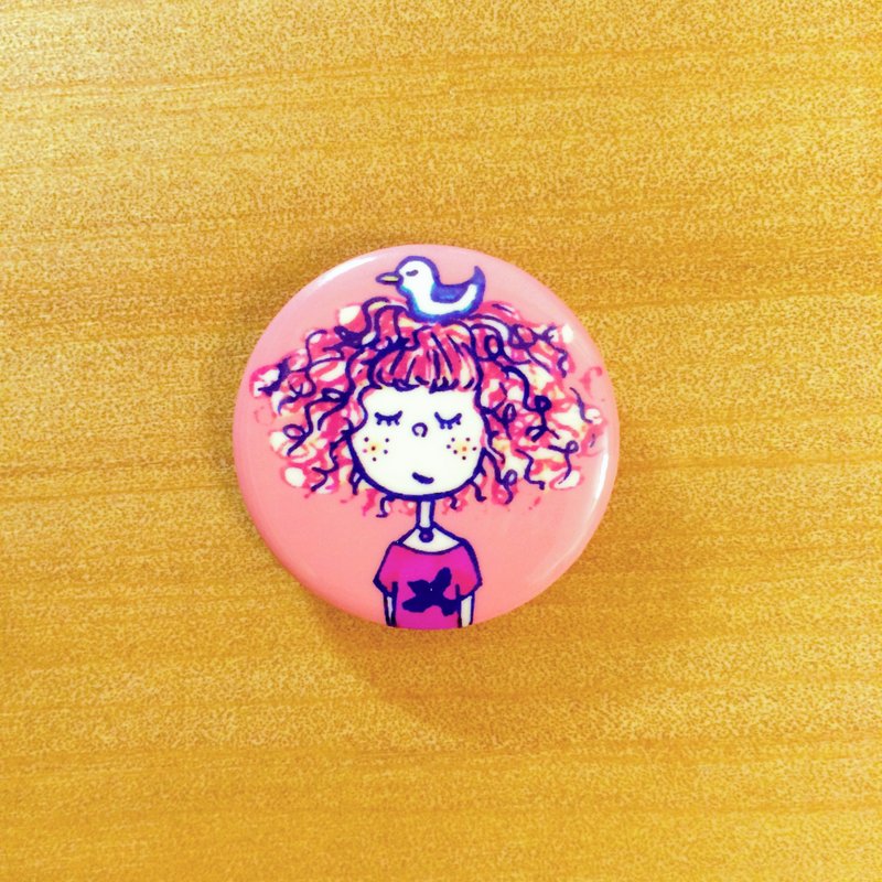 Darwa--鸟儿女孩-徽章 - 徽章/别针 - 塑料 