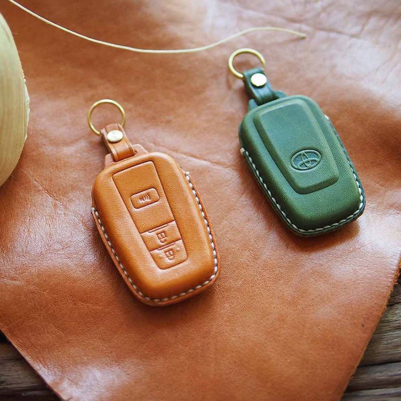 TOYOTA丰田植鞣钥匙皮套/RAV4/YARIS/Camry/Altis/CROSS 日制牛皮 - 钥匙链/钥匙包 - 真皮 