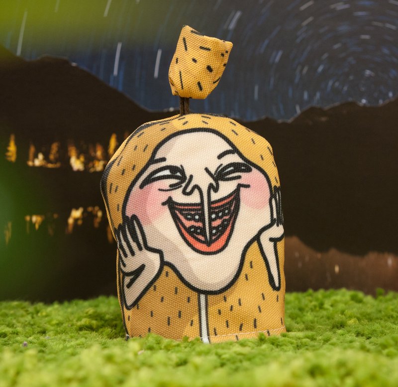 【防水锁匙收纳包-害羞花生John】钥匙包、收纳包、花生John - 钥匙链/钥匙包 - 棉．麻 咖啡色