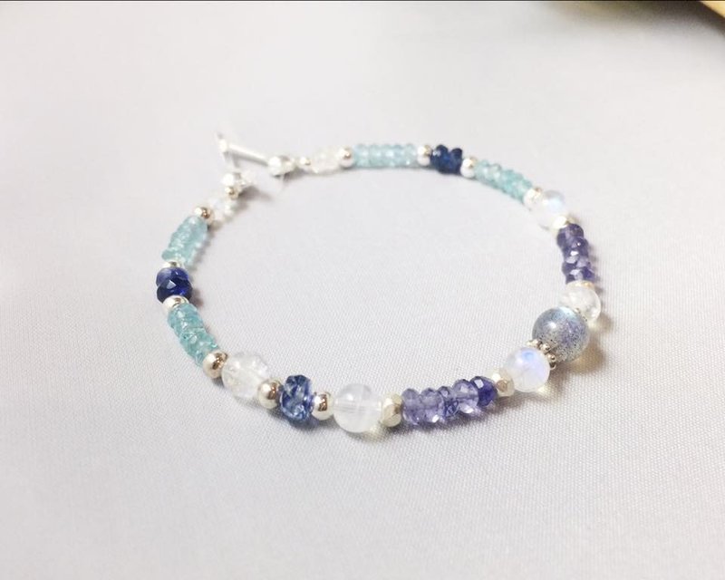 MH纯银天然石订制系列_冰封之城 - 手链/手环 - 宝石 蓝色