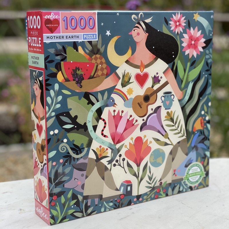 eeBoo 1000片拼图 - 大地母亲  Mother Earth 1000 Piece Puzzle - 拼图 - 纸 粉红色