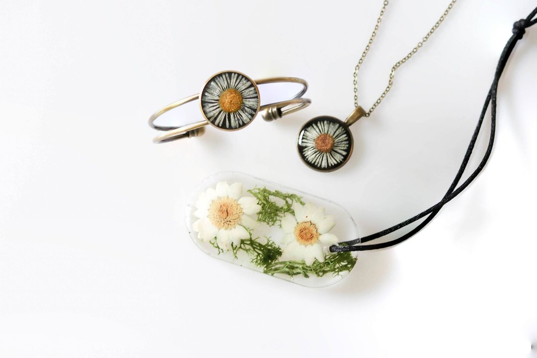 Lucky bag -  Flower life style set by Getnature / necklace + bangle + key chain  - 其他 - 树脂 黄色
