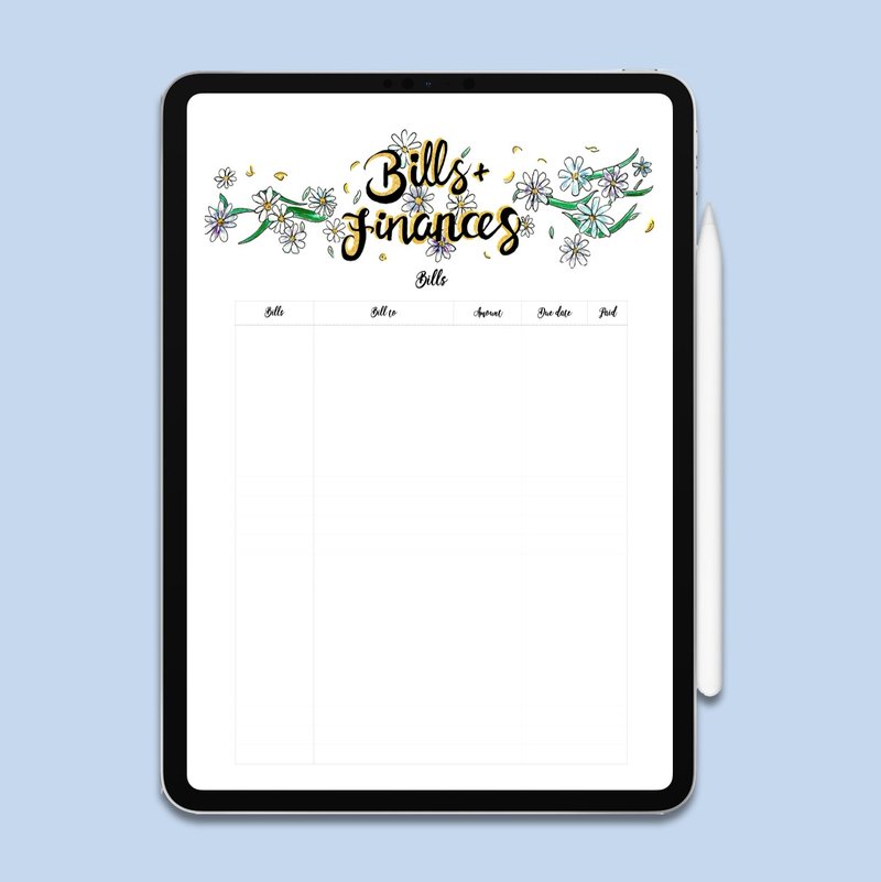 财务管理表 / 电子财务管理 / 学生财务管理单 / 记帐表格 - 电子手帐及素材 - 环保材料 蓝色