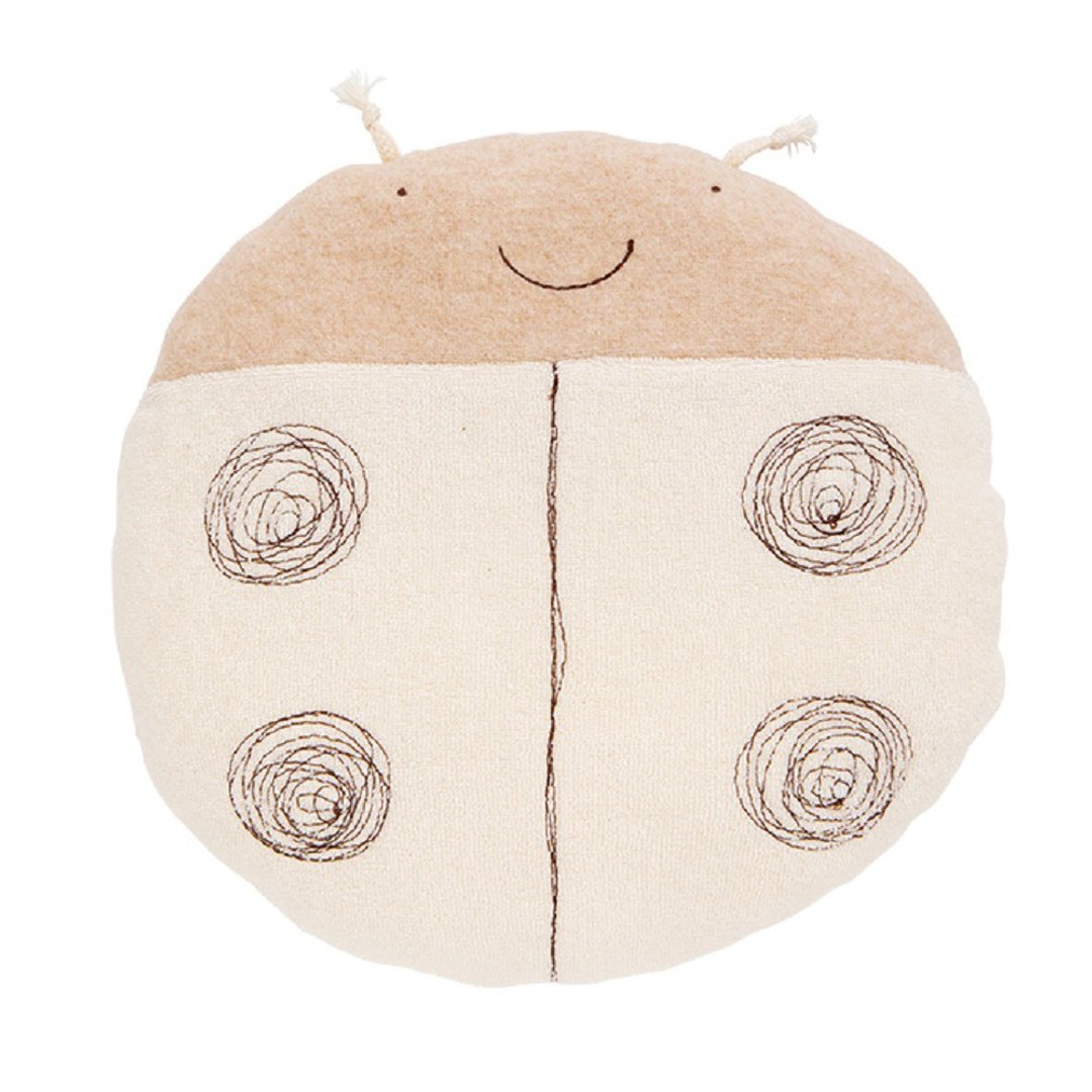 Y-1174 Ladybugs hugging pillow 100% organic cotton pillow Ladybug Made in Japan Y-1174 - 婴儿饰品 - 棉 白色