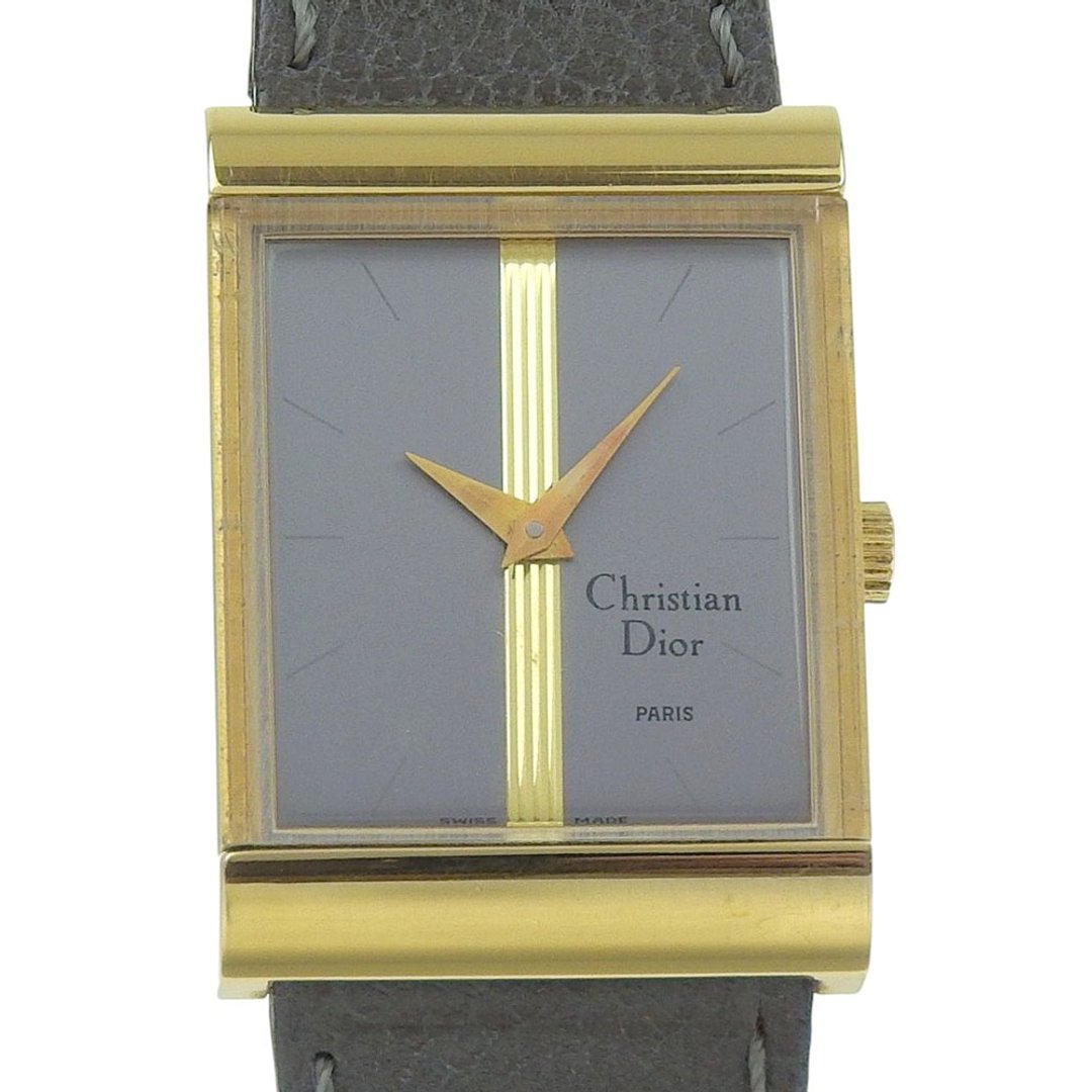 [日本直送] Christian Dior 手表 cal.2512-1 31735 SS x 皮革手动上链灰表盘男士 [二手] - 女表 - 不锈钢 灰色