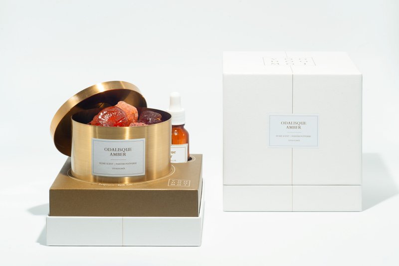 VÖODÖOMÖI 好魔火山岩扩香 | 纯铜 - 玫瑰 - 香薰/精油/线香 - 铜/黄铜 金色