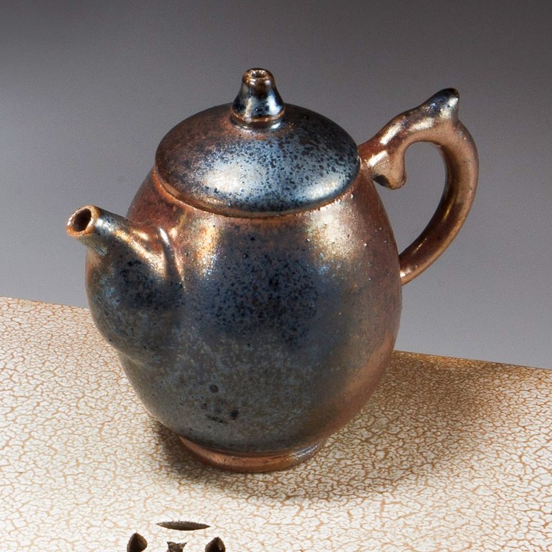 赤锖铁绀 手工柴烧壶 105g 茶壶 正把壶 - 茶具/茶杯 - 陶 咖啡色