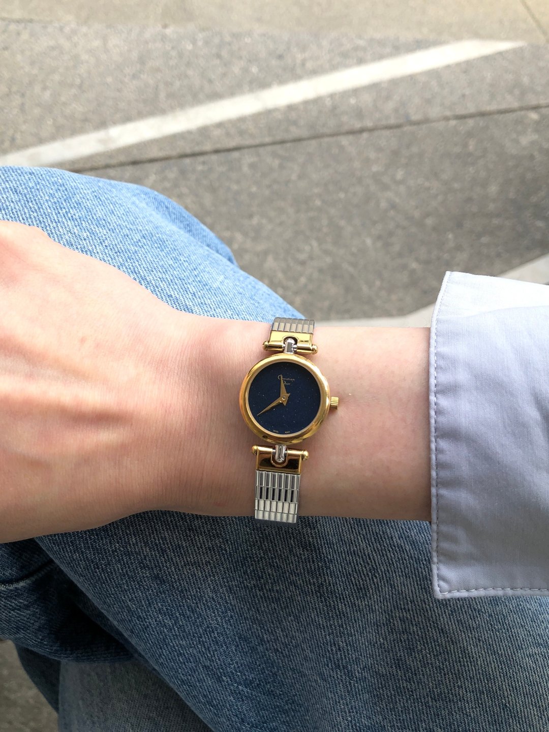 【VintageShop solo 日本直送中古包专卖店】Christian Dior 腕表 银 x 金 不锈钢 3025 fadvvc - 女表 - 不锈钢 银色