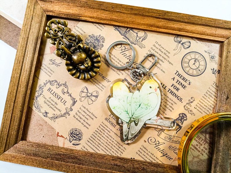 KR522可愛吊飾cute pendant_鸚鵡parrot.M/ 晶透吊飾_鑰匙圈 - 钥匙链/钥匙包 - 塑料 多色