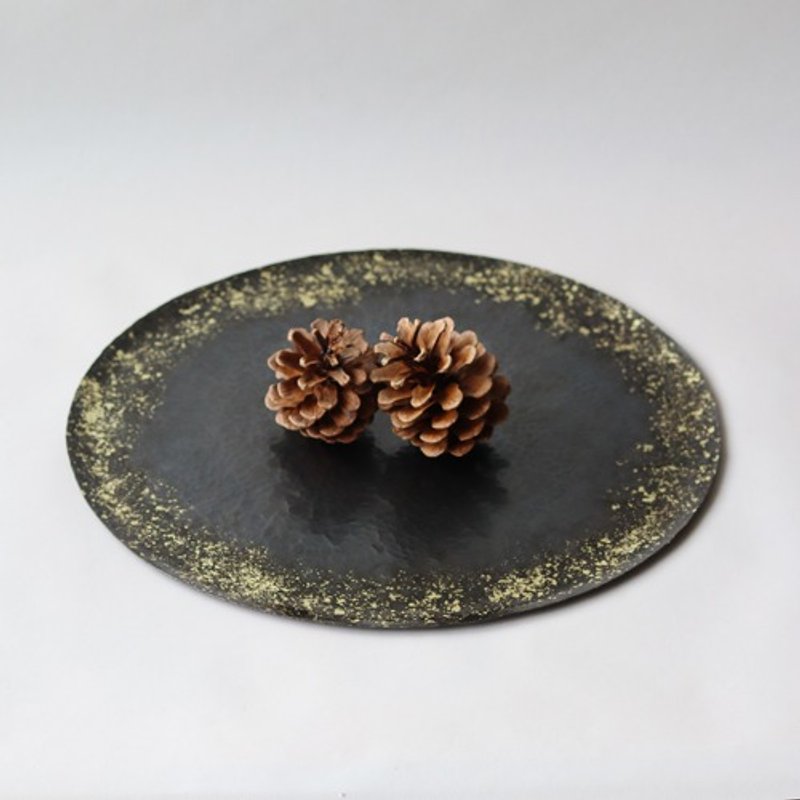New Moon Bon Festival 10 inch gold scatter - 餐垫/桌巾 - 铜/黄铜 黑色