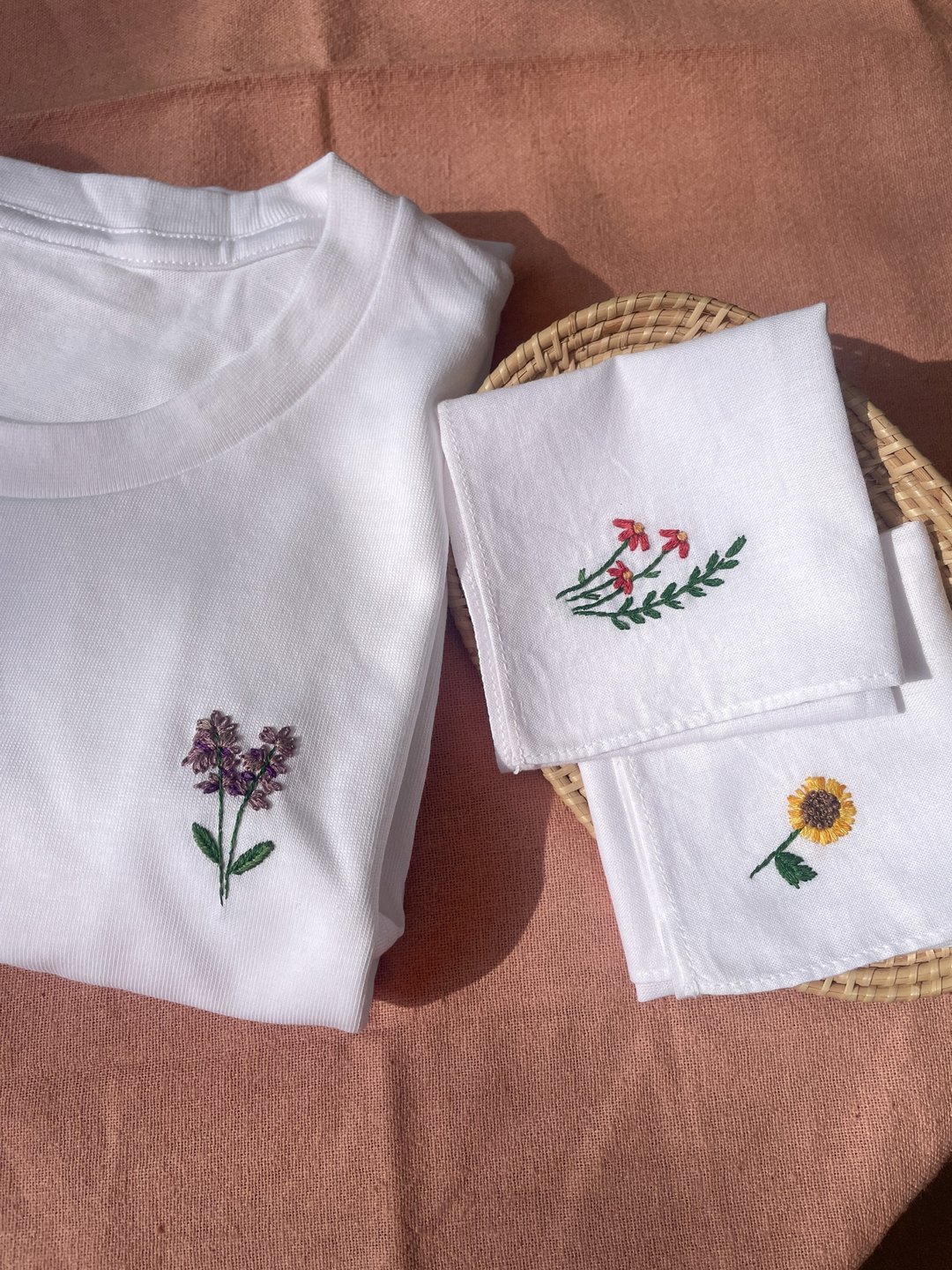 Floral Embroidery workshop - 编织/羊毛毡/布艺 - 棉 