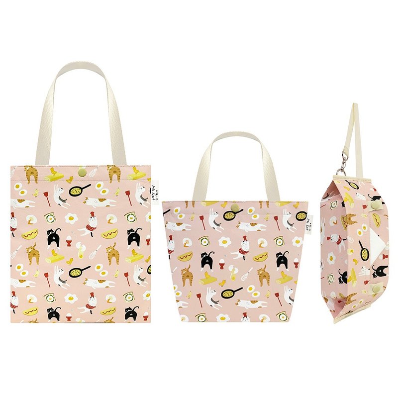 Sunny Bag x 猫小姐Ms.Cat 蛋蛋的N种-粉 (三件组) - 手提包/手提袋 - 其他材质 粉红色