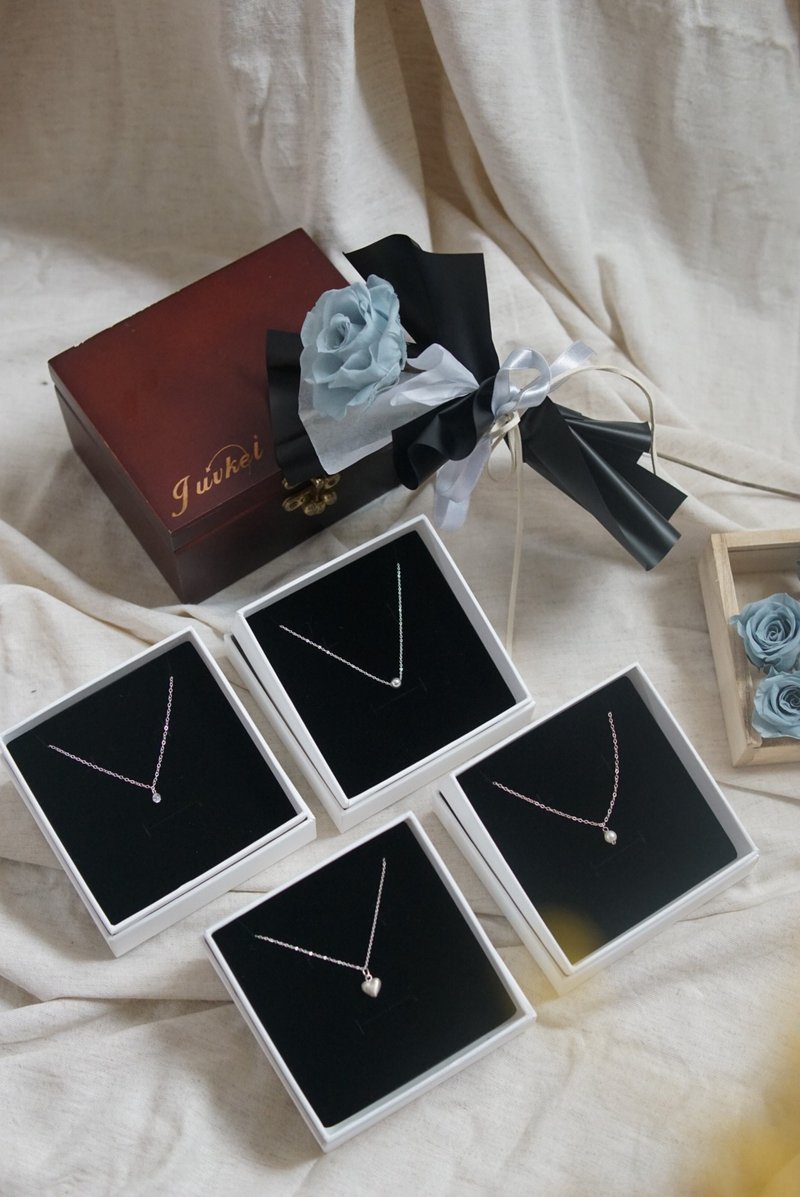 表白练习 / 迷雾蓝玫瑰 - 925银饰品 - 干燥花/捧花 - 植物．花 多色