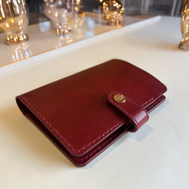 【好评追加】Florian 皮革护照夹/护照套/植鞣革 -酒红色/英伦蓝 - 护照夹/护照套 - 真皮 红色