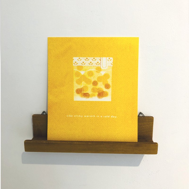 蜜 Riso印刷明信片 - 卡片/明信片 - 纸 金色